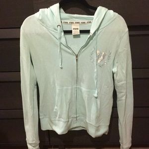 Light Blue Sequin Hoodie